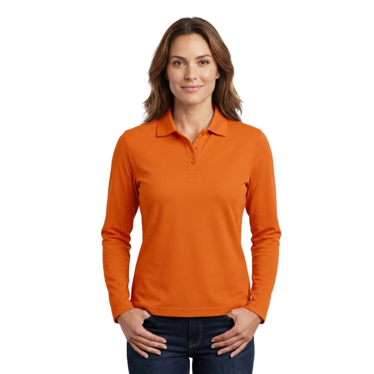 B&C Long Sleeve Polo ID001 Women