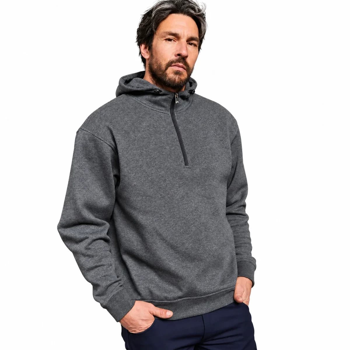 Bio Workwear-Half Zip Hoody