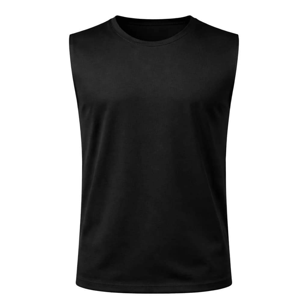 Kariban Umweltfreundliches T-Shirt ohne Ärmel Herren Schwarz – T-Shirt bedrucken | Merch Kartell Kitzingen